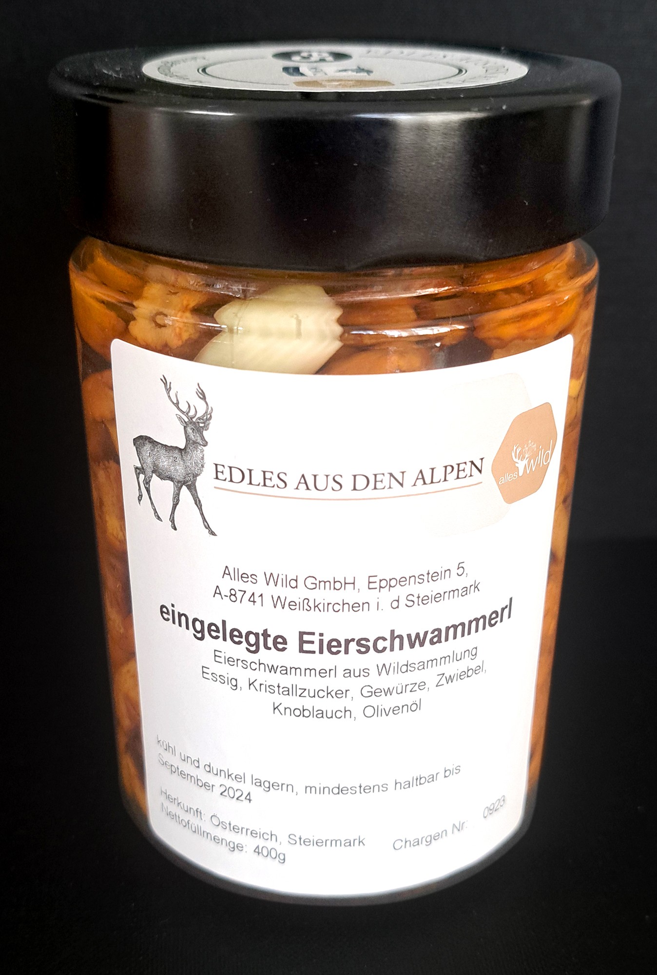 Eingelegte Eierschwammerl